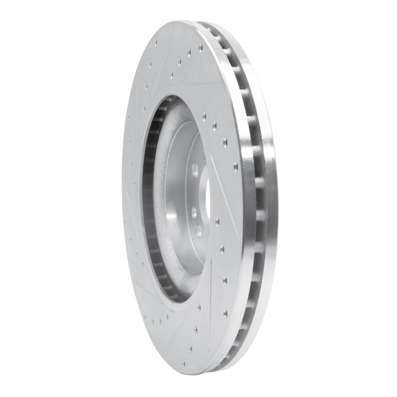 Mercedes-Benz ML320 Brake Rotor (1) - Front Right - R1 Concepts - Drilled & Slotted - Silver - `06-`12
